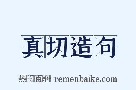 真切造句是什么意思的图片